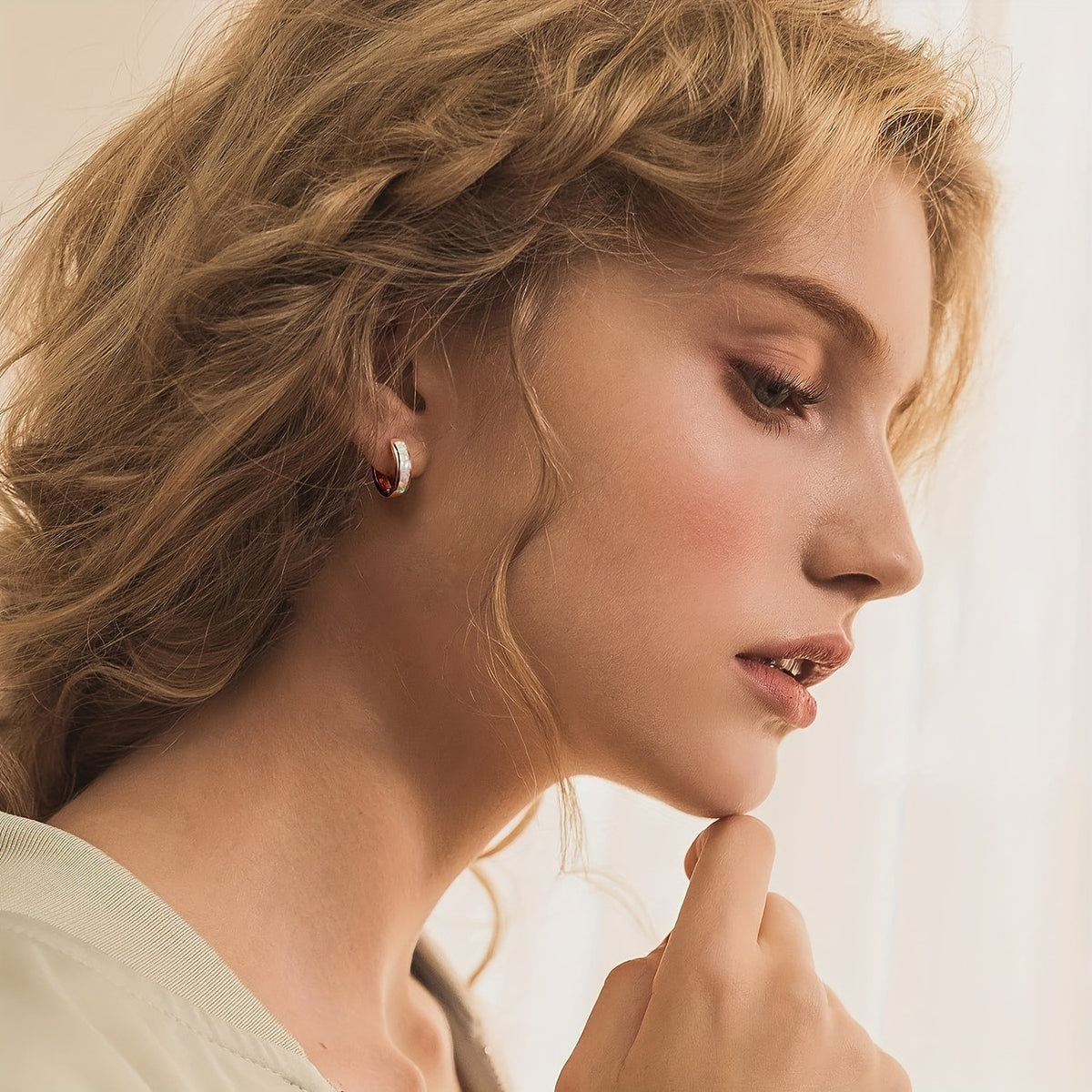 Dainty Rose Opal Huggie & Stud Earring Set