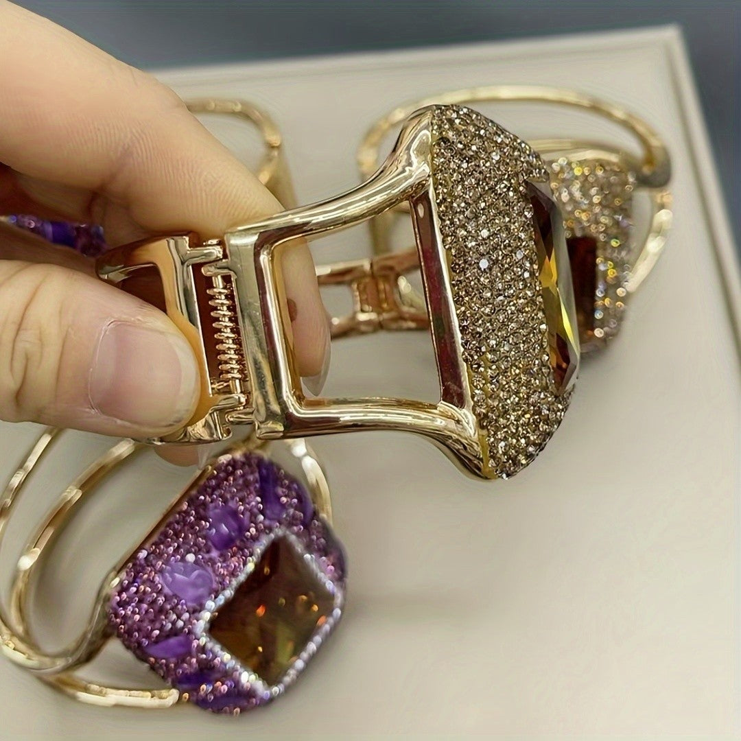 Classy Purple Stone Cuff Ring