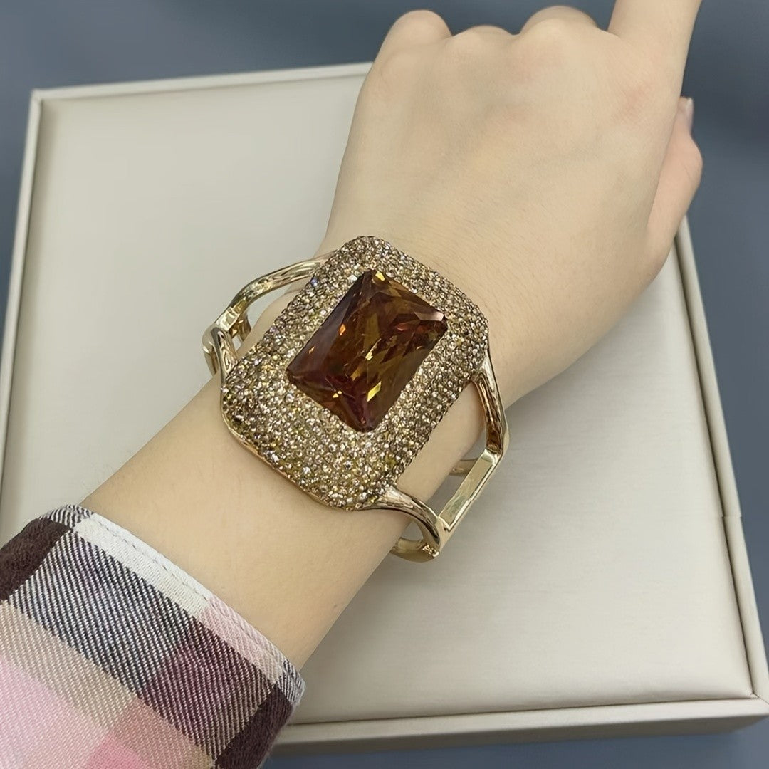 Classy Purple Stone Cuff Ring