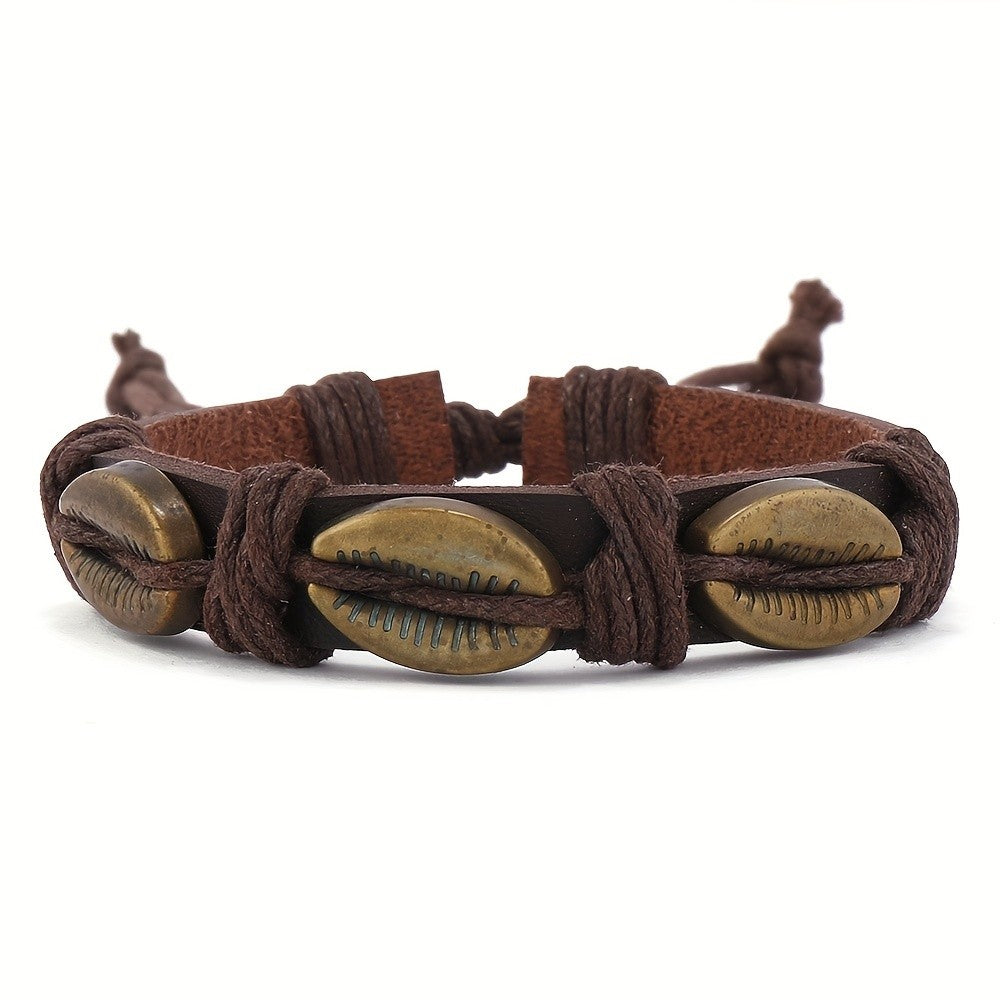 4pc Vintage Boho Shell & Bead Bracelet Set