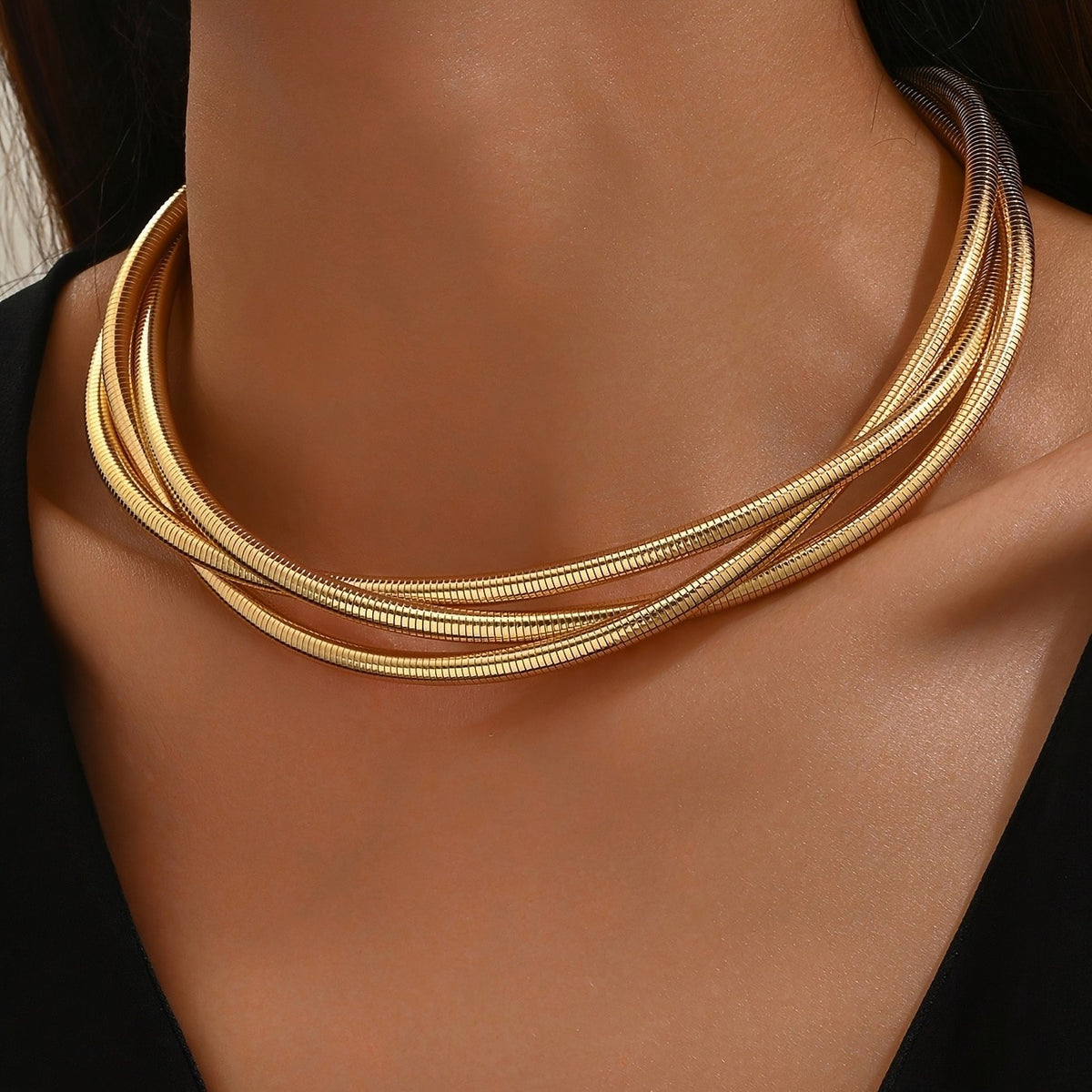 Classy Layered Snake Chain Necklace