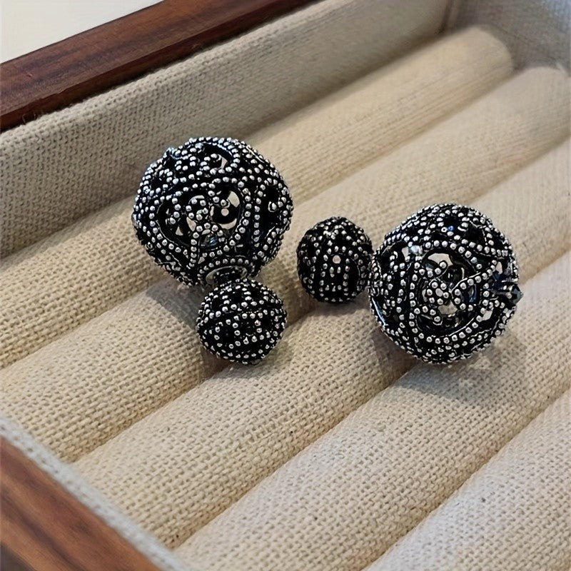 Vintage Inspired Filigree Ball Earrings
