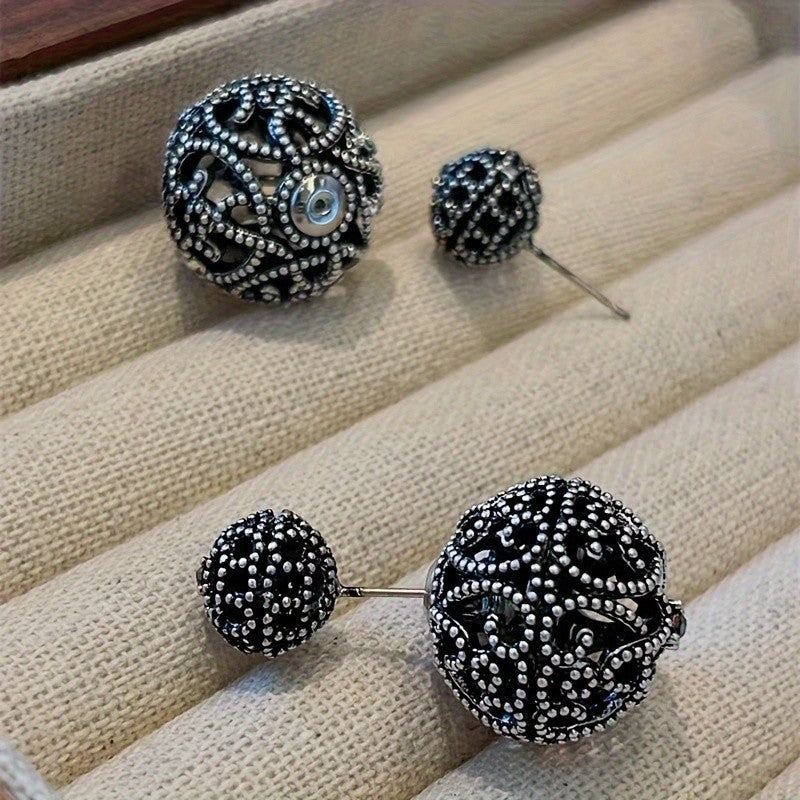 Vintage Inspired Filigree Ball Earrings