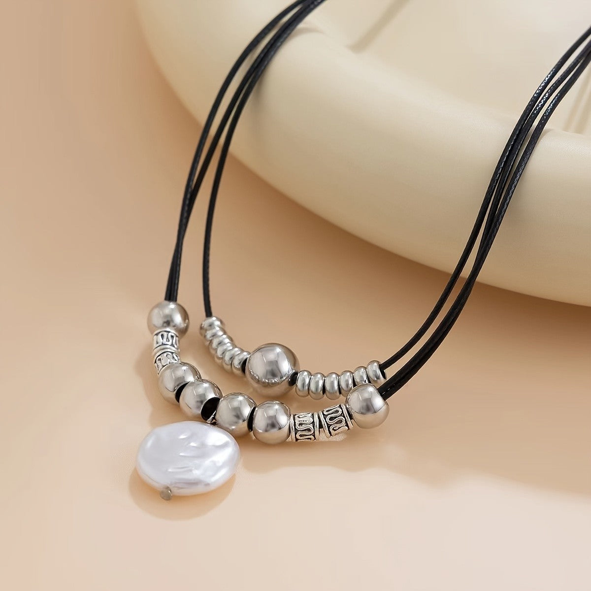 Elegant Adjustable Moon Phase Choker Necklace