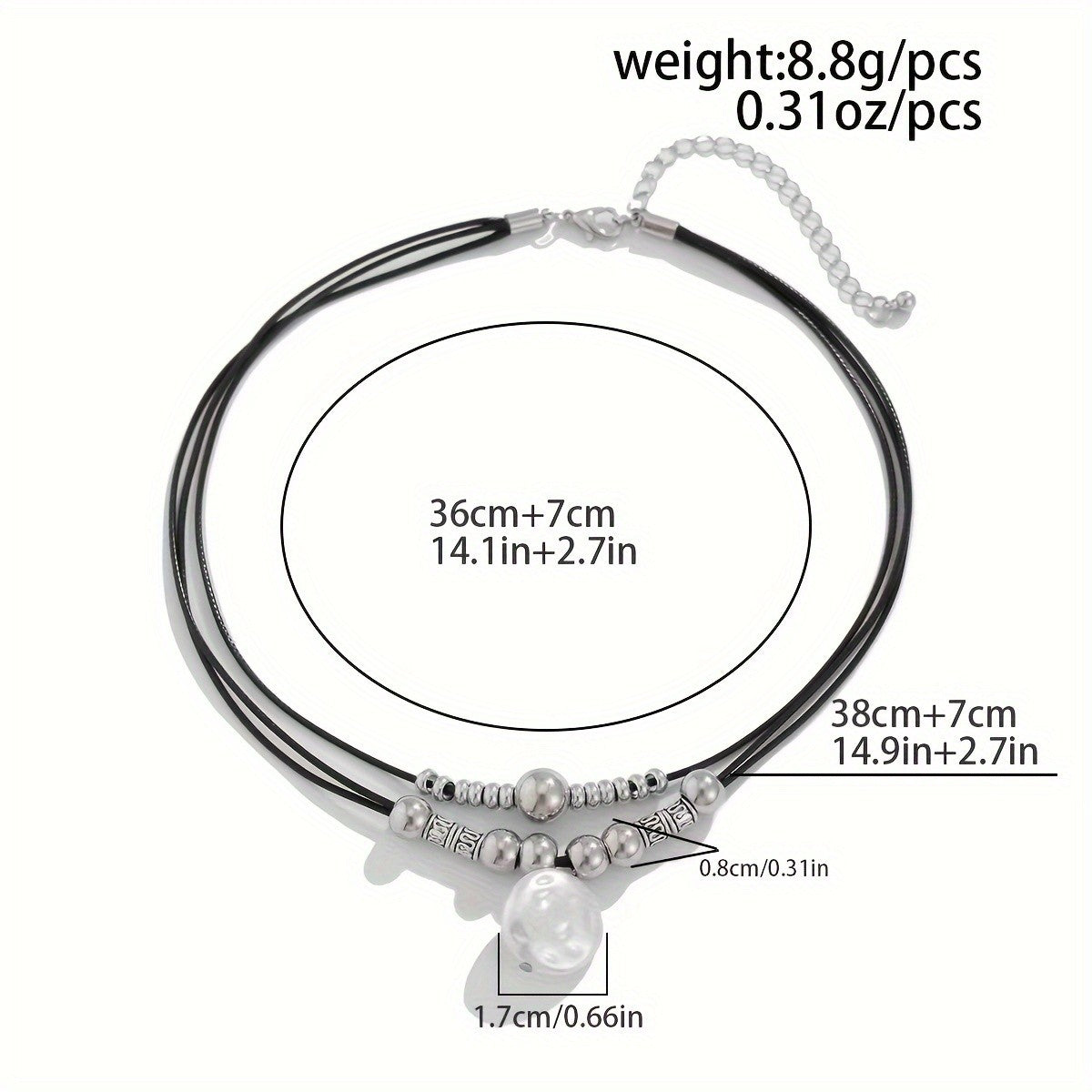 Elegant Adjustable Moon Phase Choker Necklace