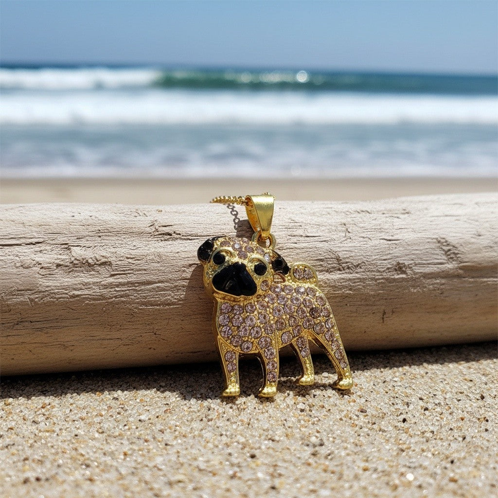 Dainty Pug Pendant Necklace