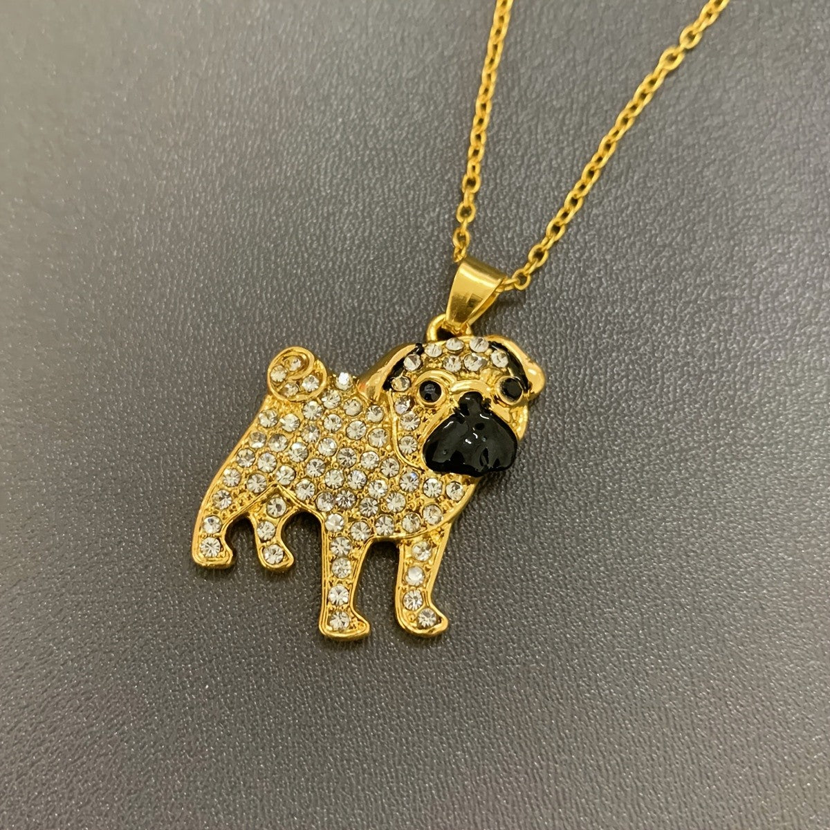 Dainty Pug Pendant Necklace