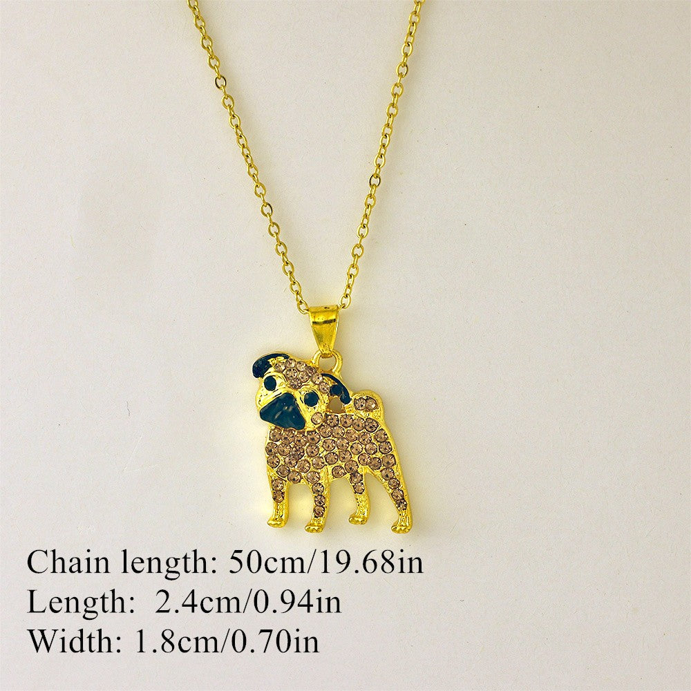 Dainty Pug Pendant Necklace