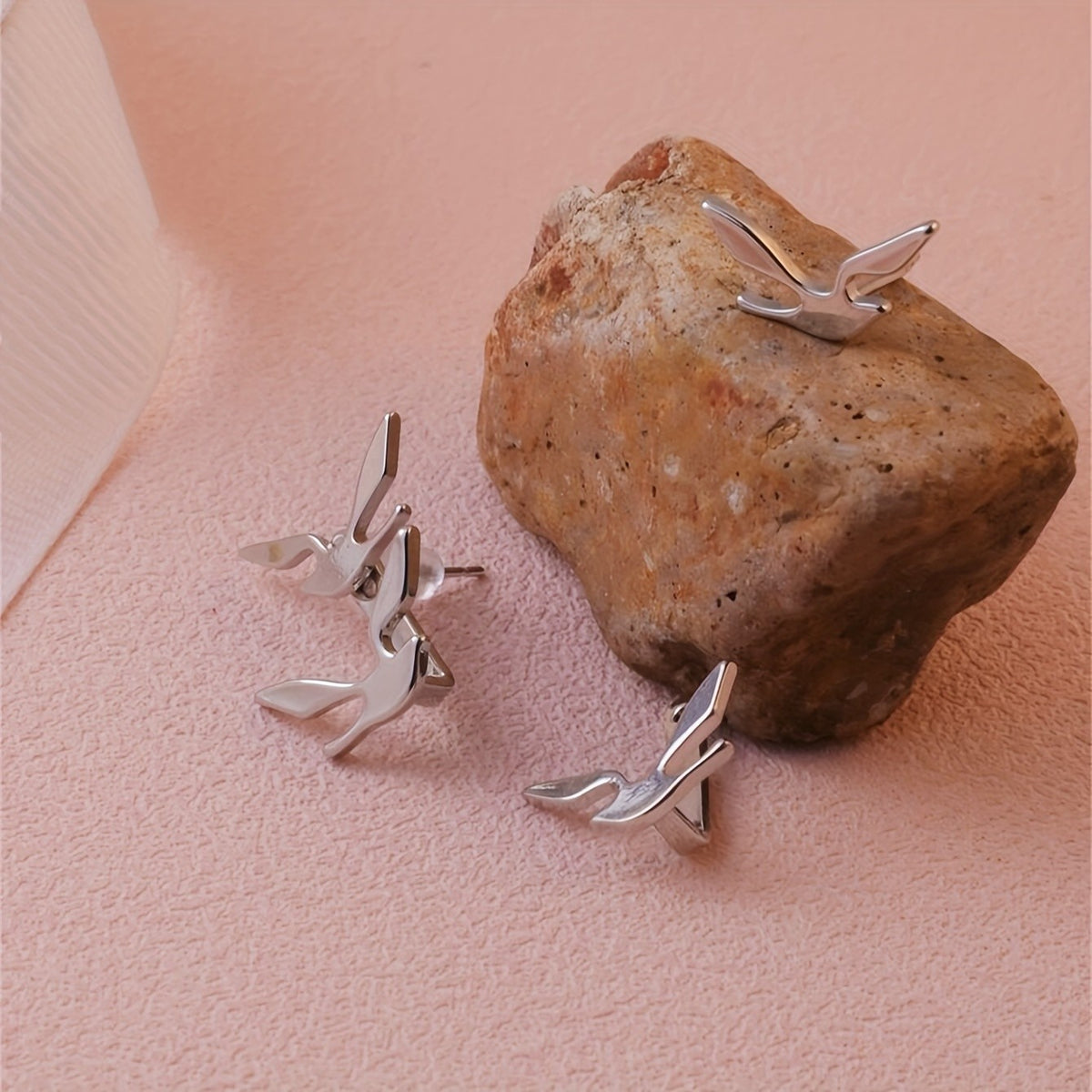 Elegant Vintage Dove Ear Jacket Earrings