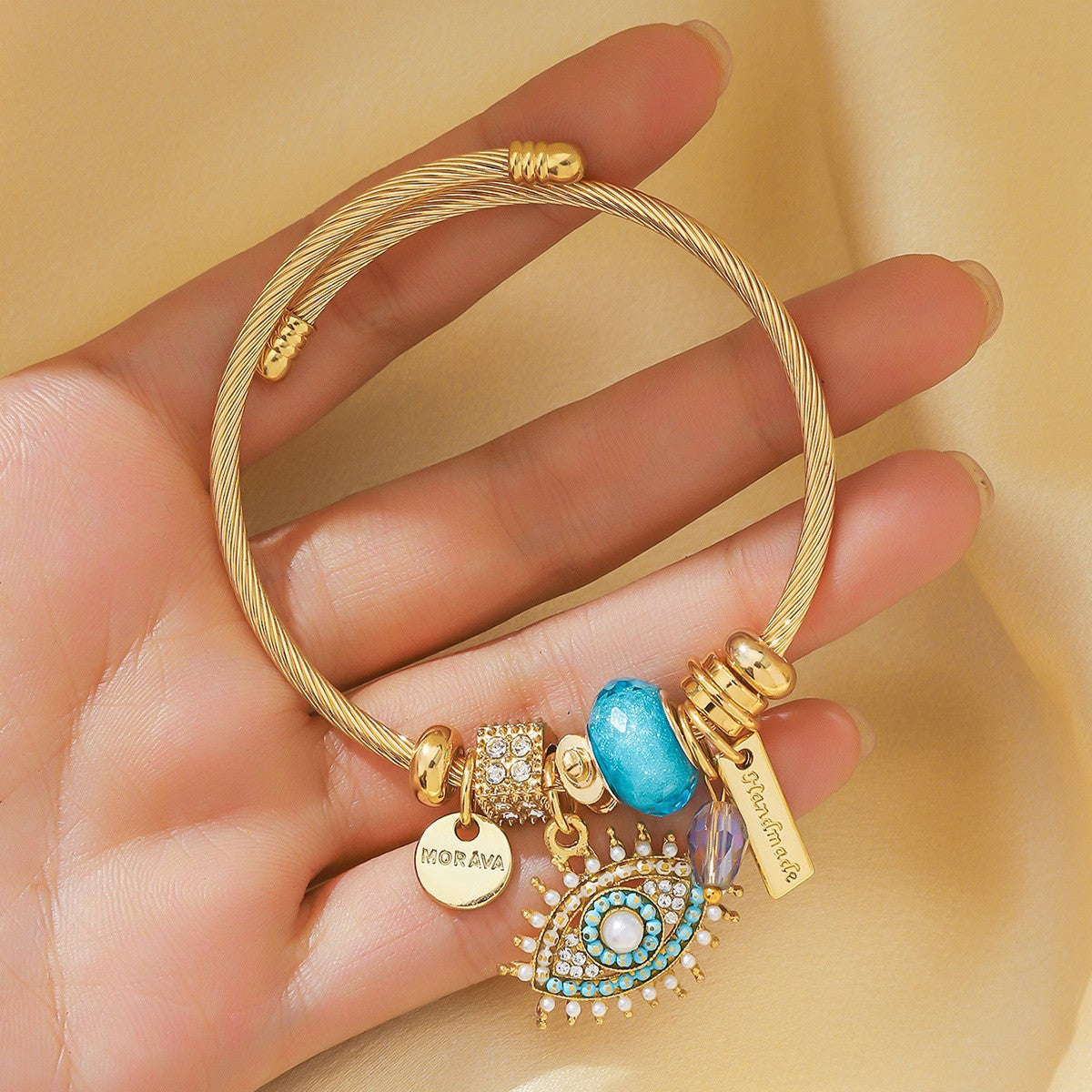 Boho Evil Eye Charm Bracelet