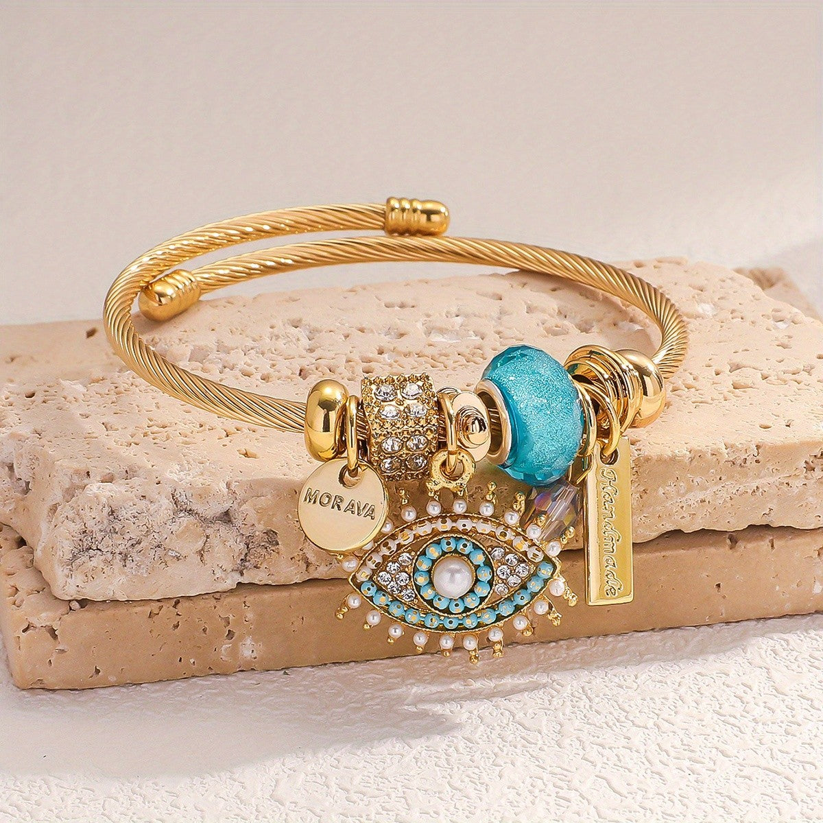 Boho Evil Eye Charm Bracelet