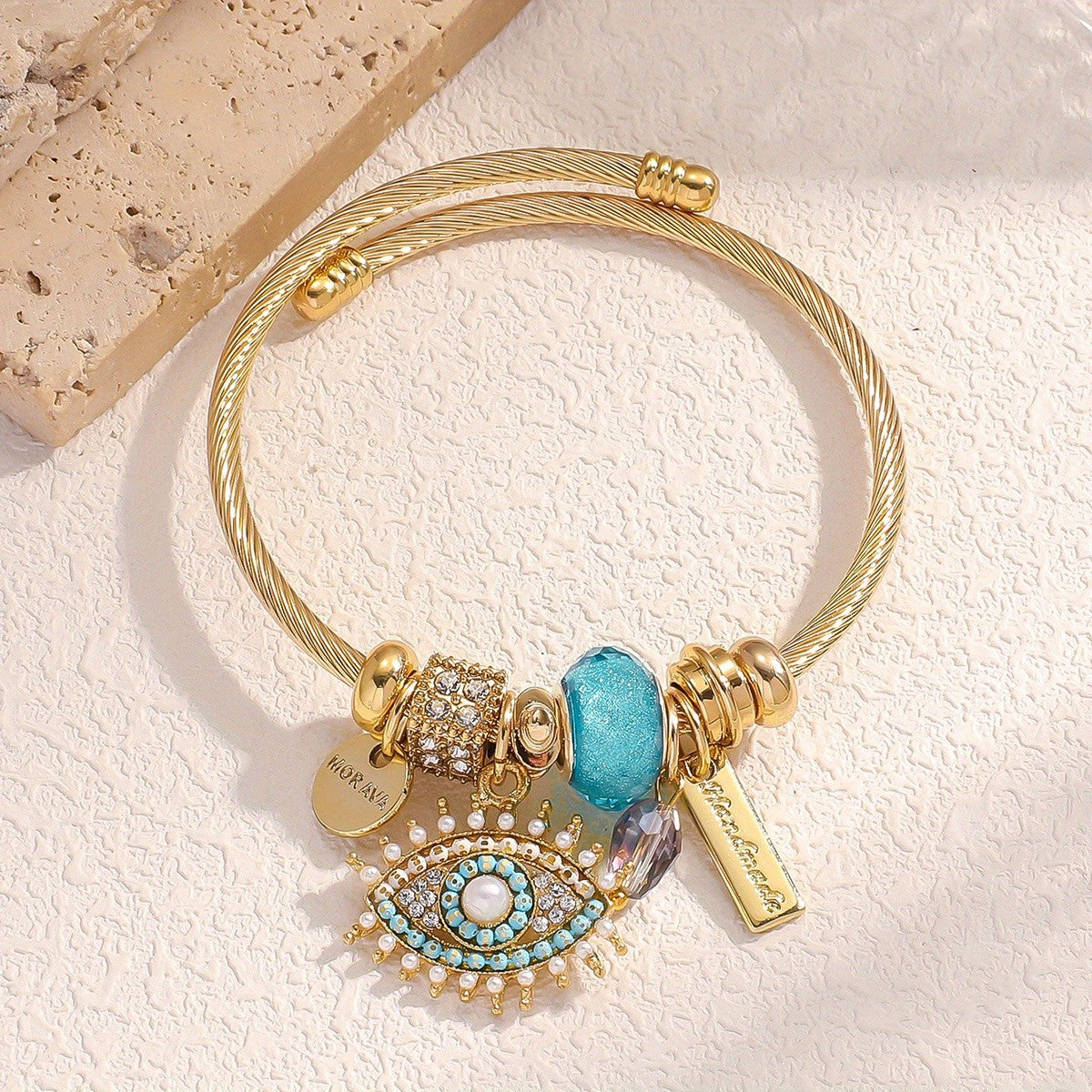 Boho Evil Eye Charm Bracelet