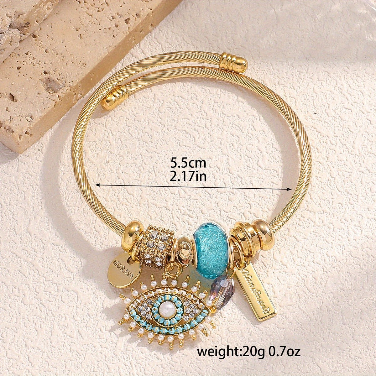 Boho Evil Eye Charm Bracelet