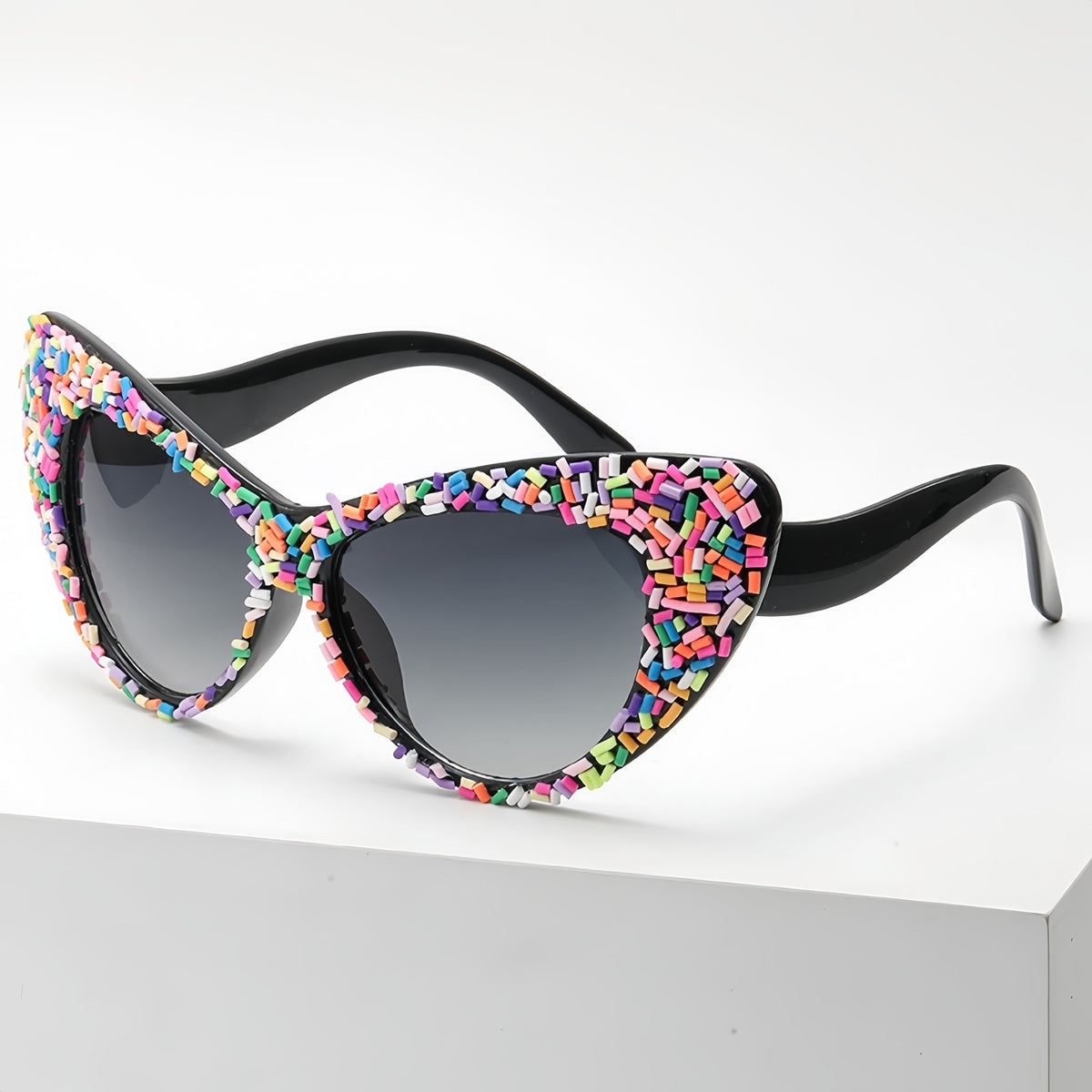 Classy Multicolor Gem Cat Eye Sunglasses