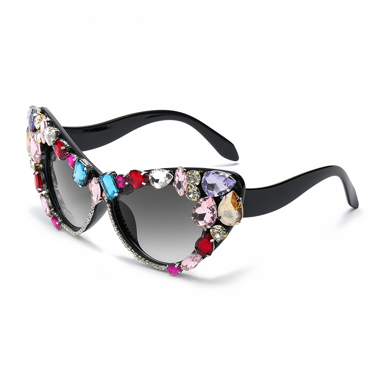 Classy Multicolor Gem Cat Eye Sunglasses