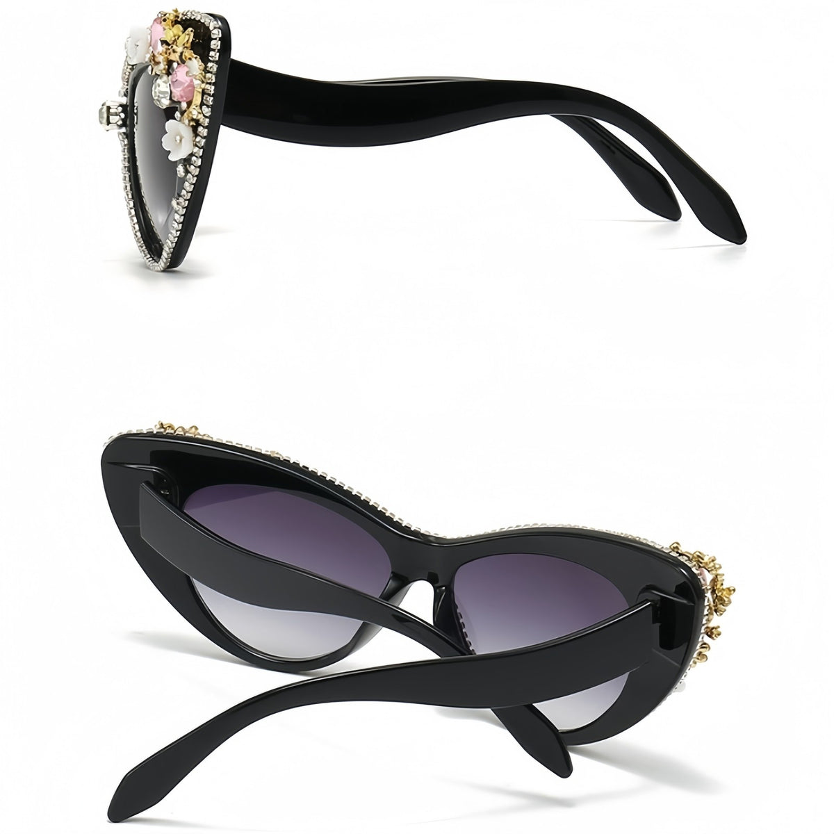 Classy Multicolor Gem Cat Eye Sunglasses