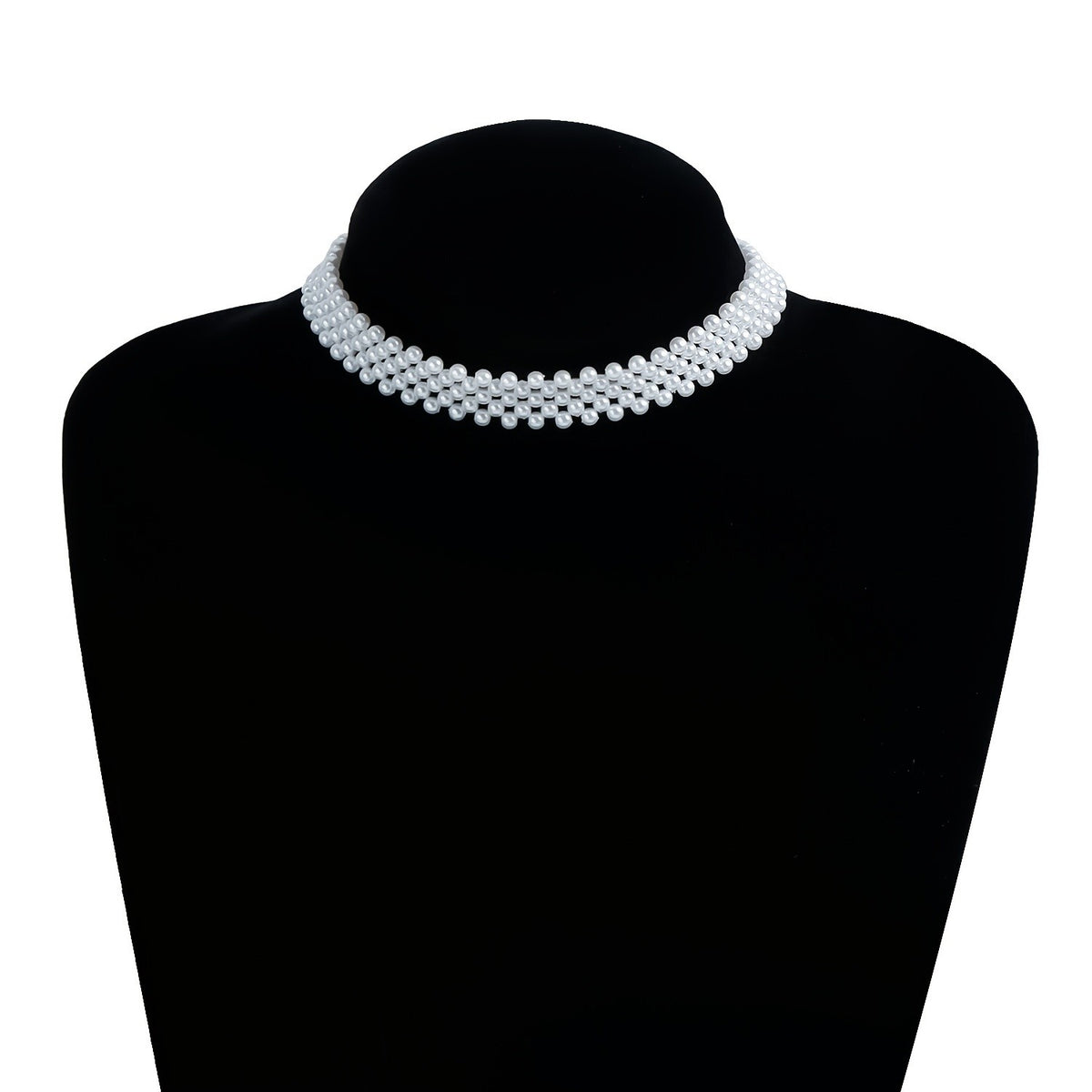 Elegant Multi-Strand Pearl Choker Necklace
