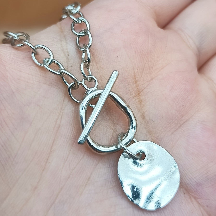 Classy Asymmetric Toggle Disc Bracelet