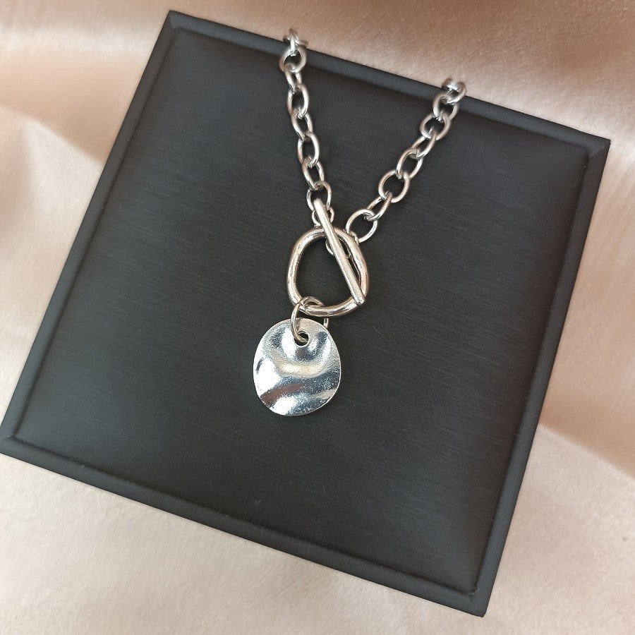Classy Asymmetric Toggle Disc Bracelet