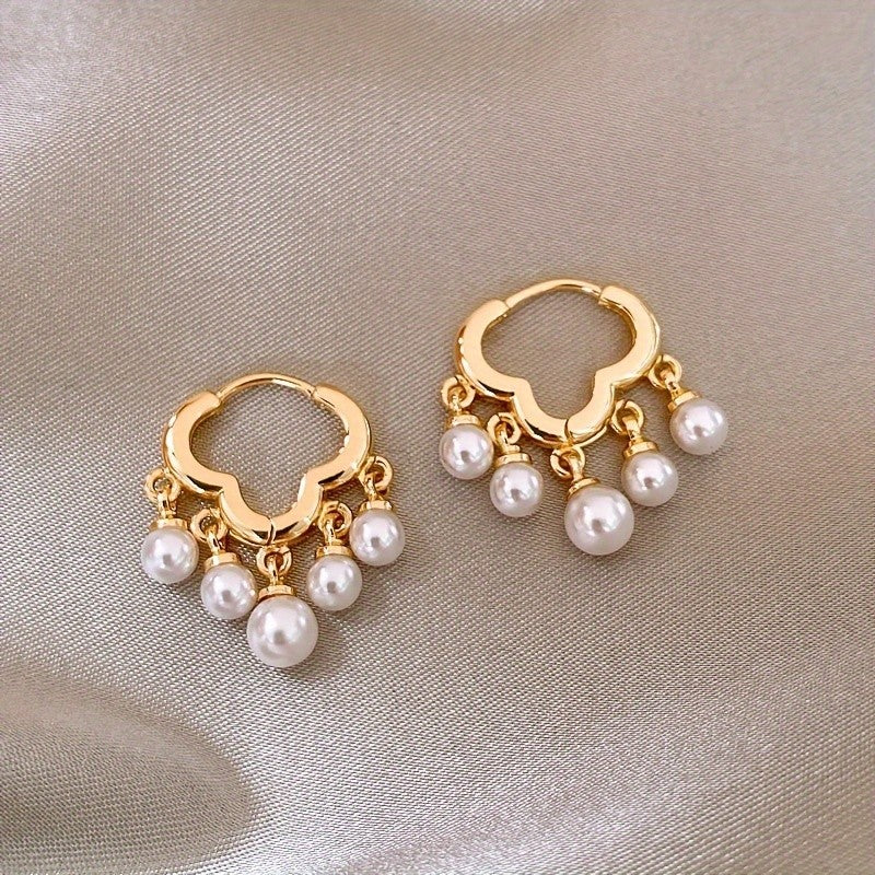 Elegant Cloud Pearl Drop Earrings