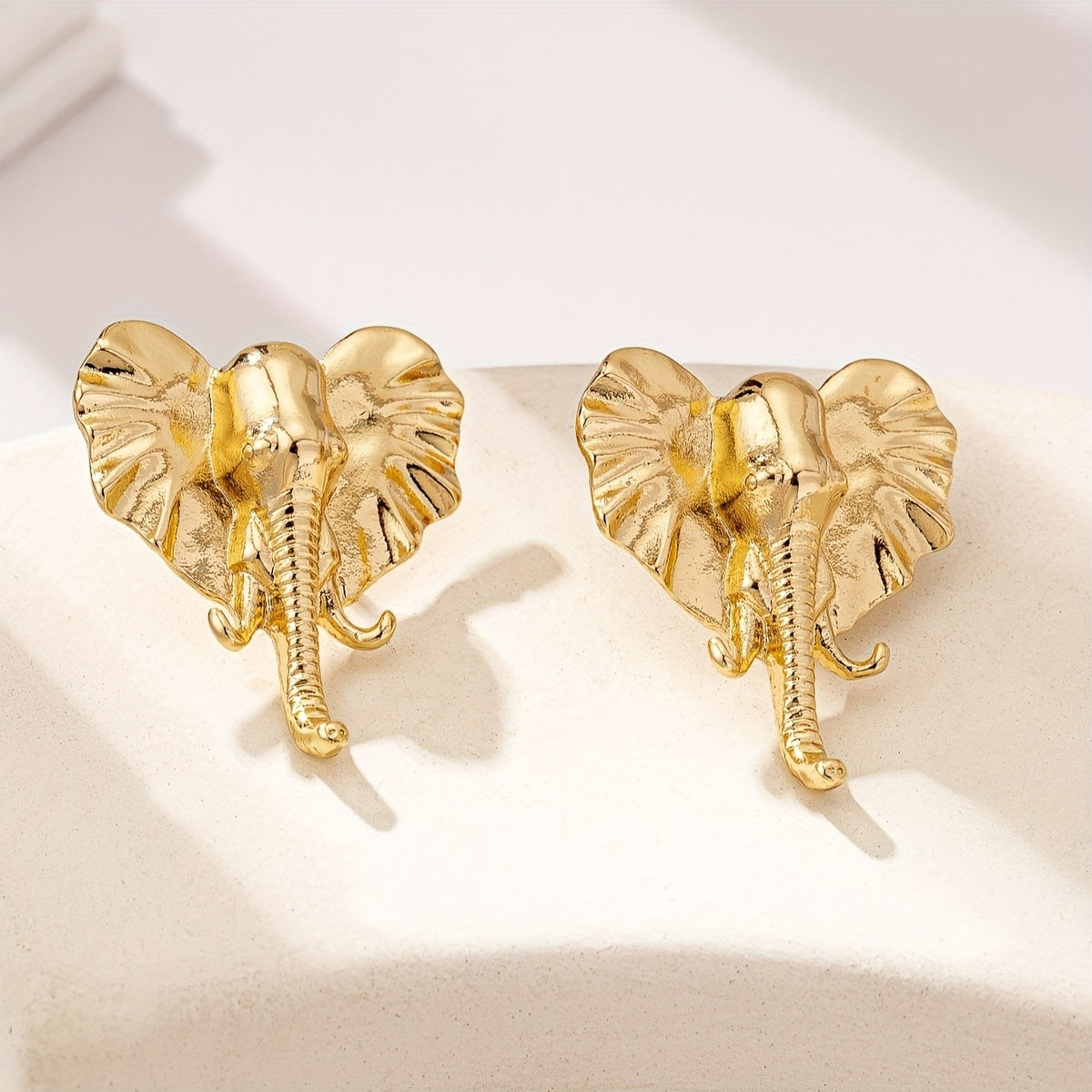 14k Vintage Elephant Earrings