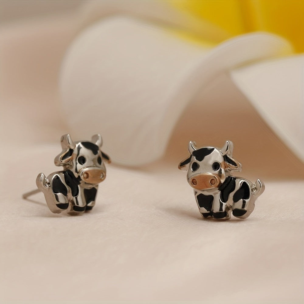 Cute Cow Stud Earrings