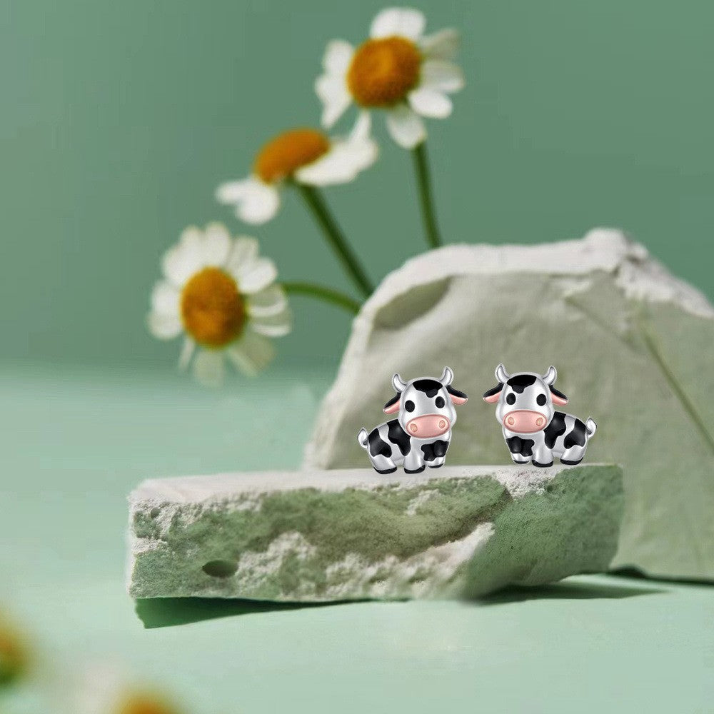 Cute Cow Stud Earrings