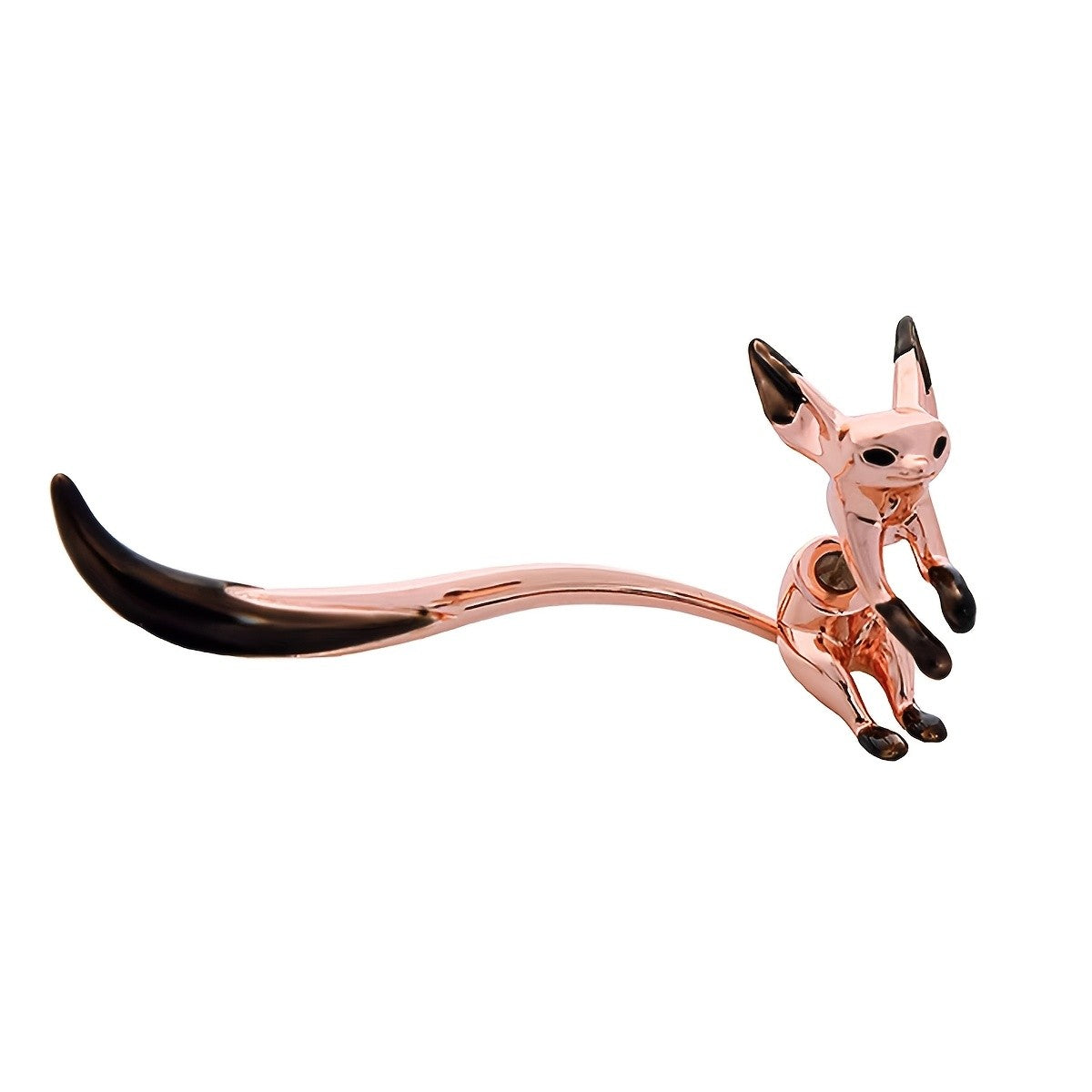 18k Elegant Fox Drop Earrings