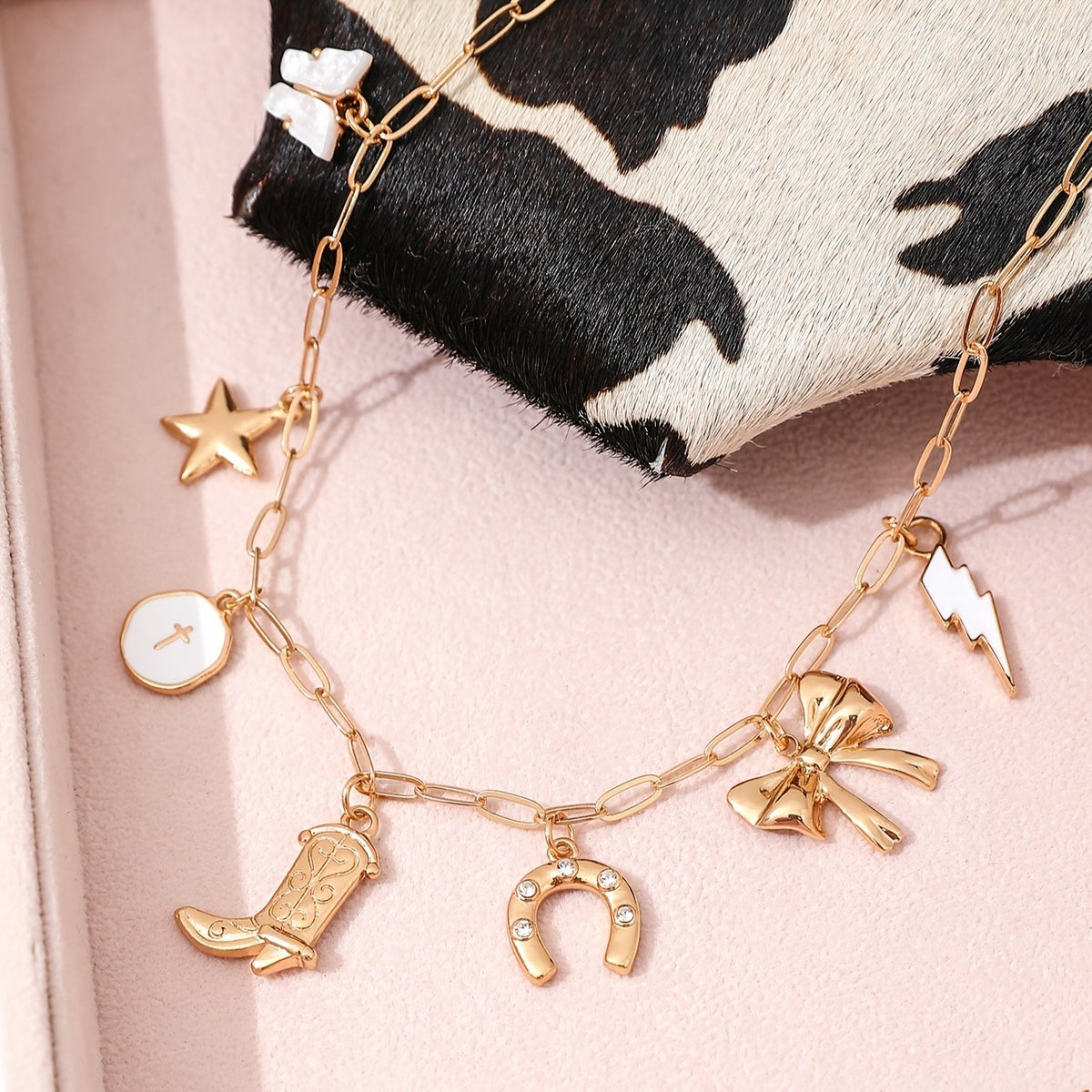 Dainty Cowboy Boot Charm Necklace