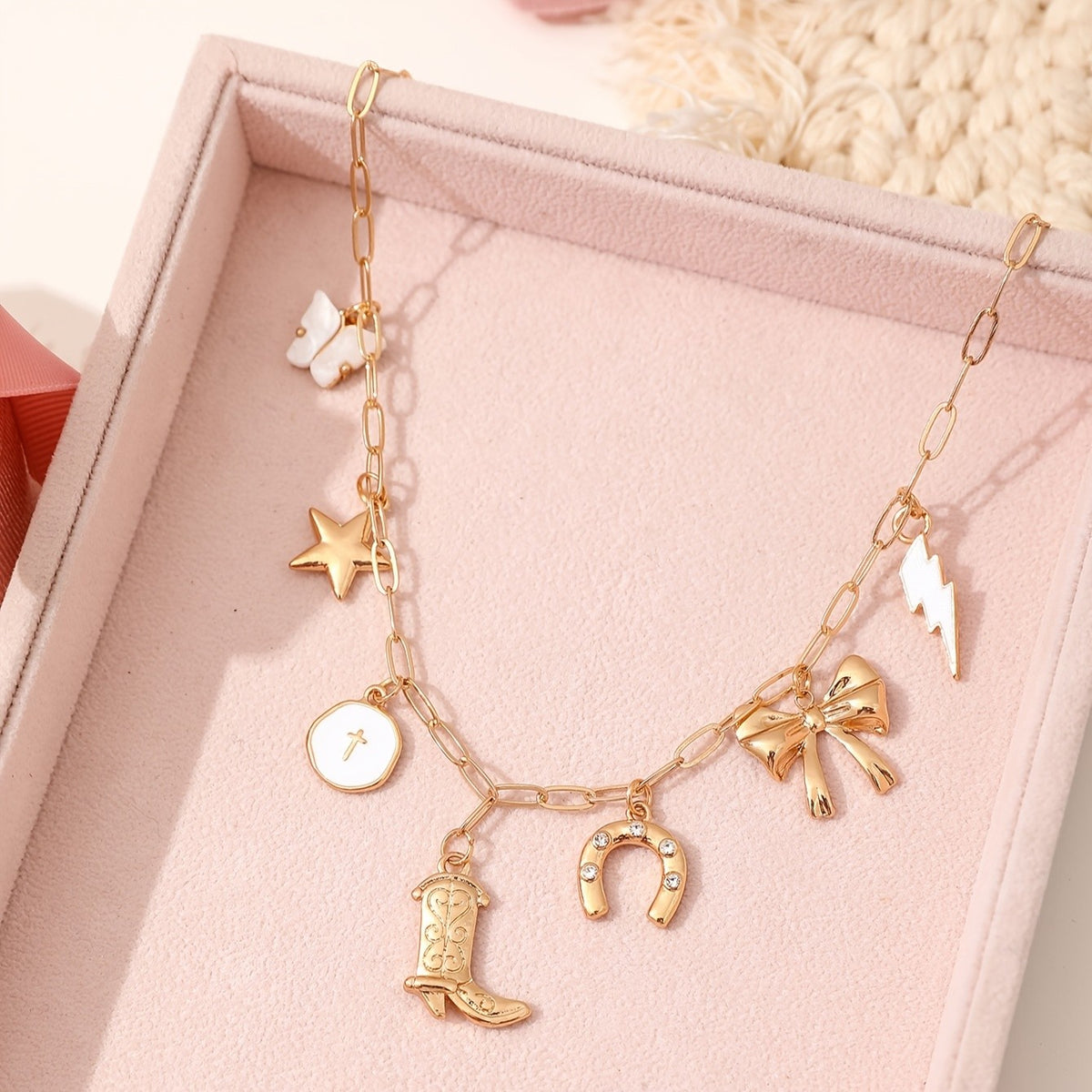 Dainty Cowboy Boot Charm Necklace