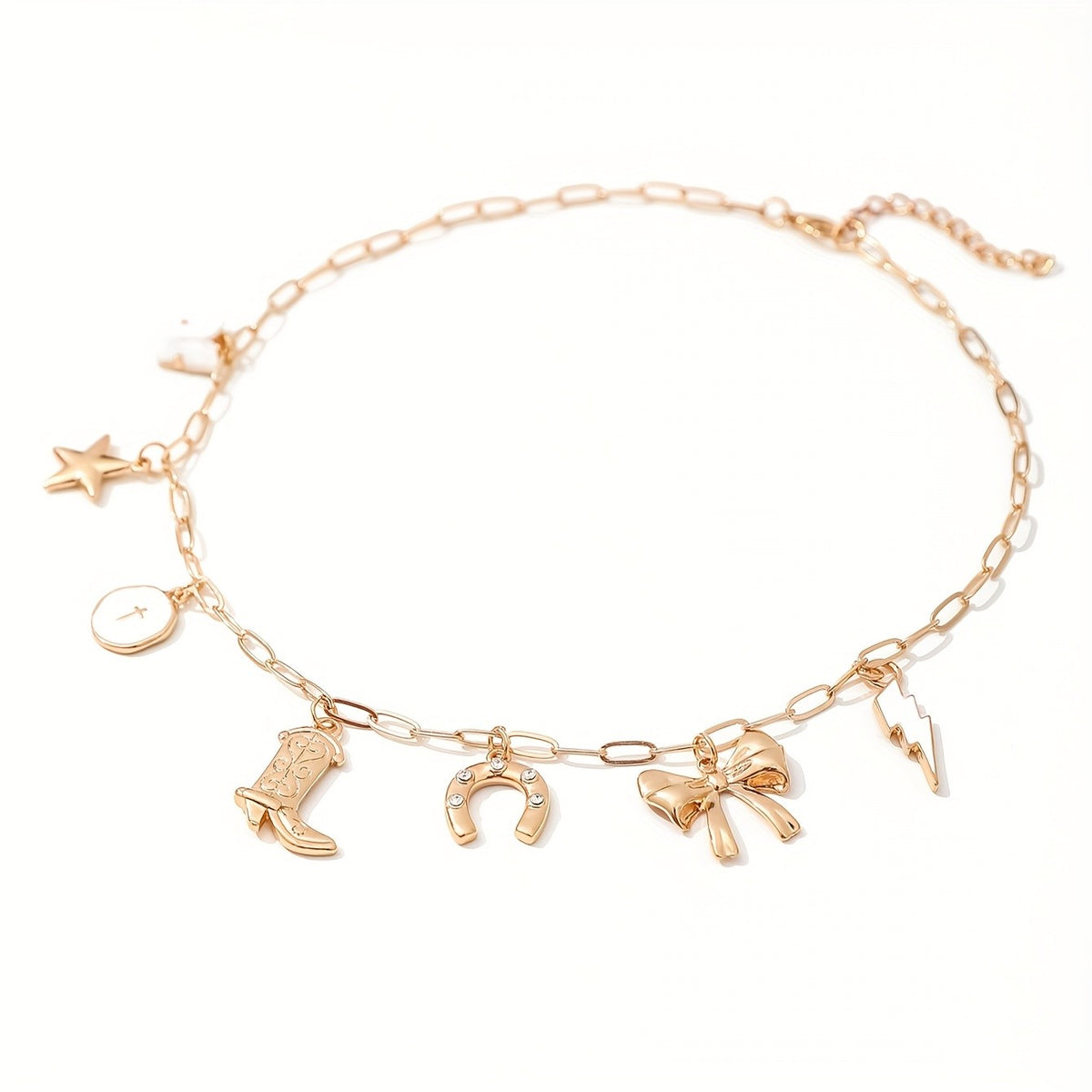 Dainty Cowboy Boot Charm Necklace