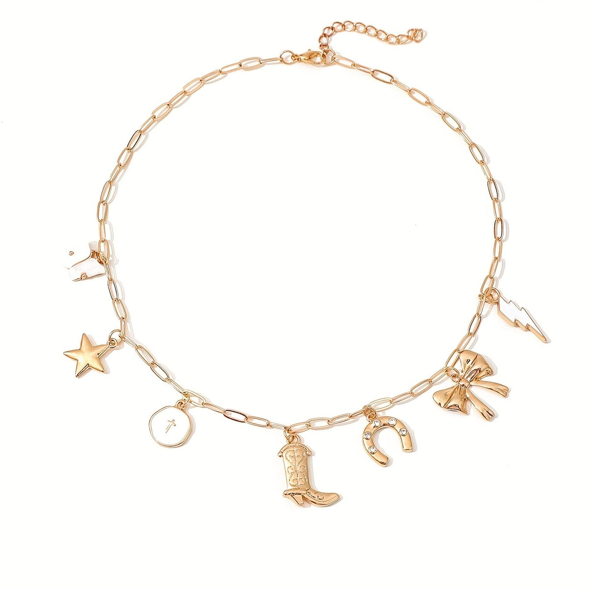 Dainty Cowboy Boot Charm Necklace