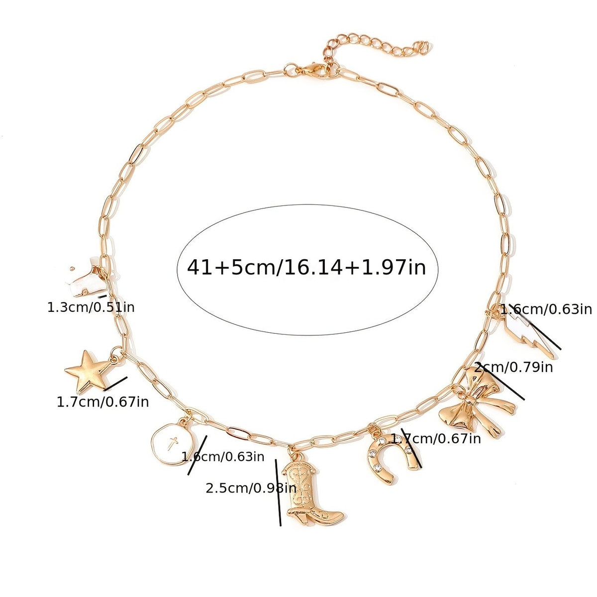 Dainty Cowboy Boot Charm Necklace