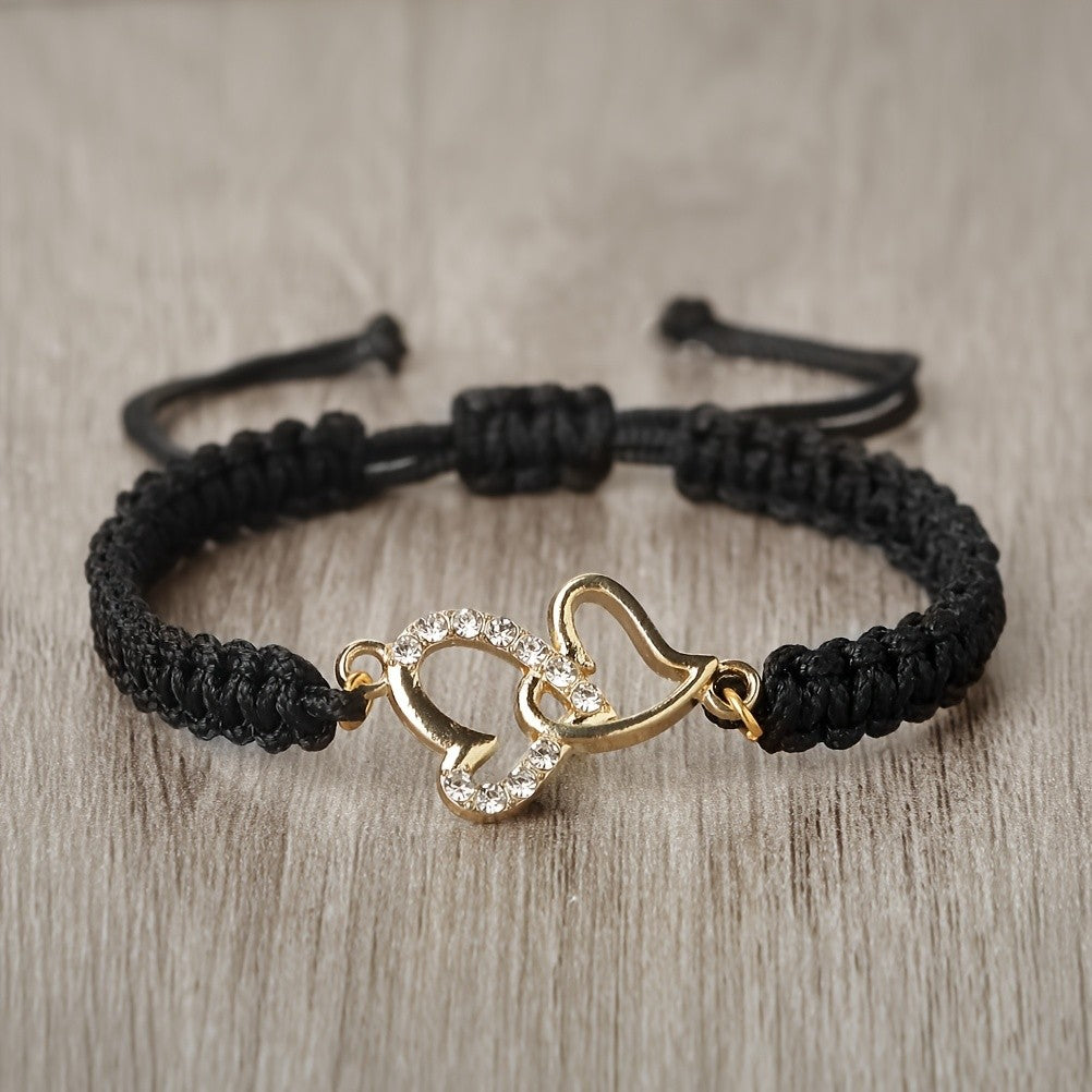 Boho Woven Heart Bracelet