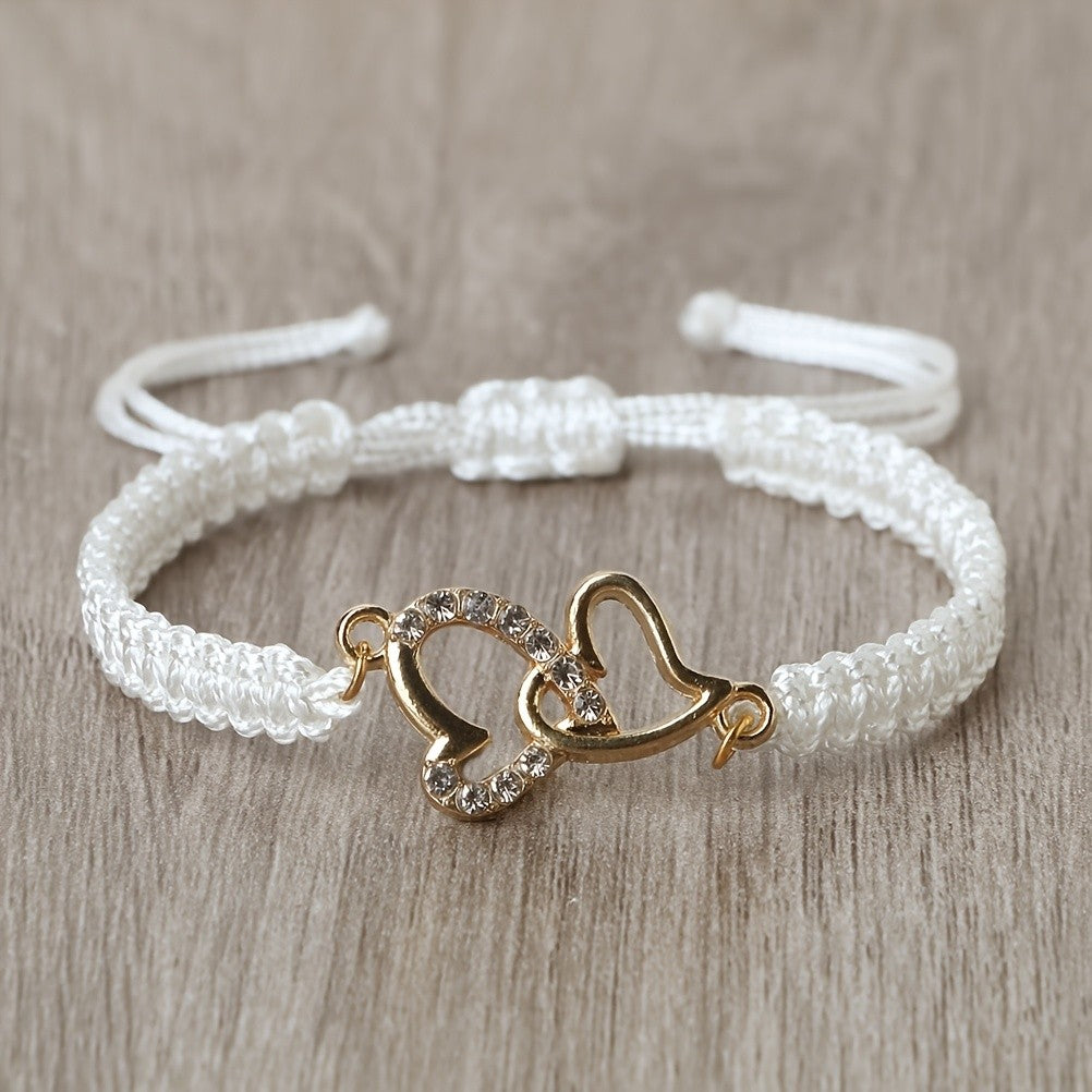 Boho Woven Heart Bracelet