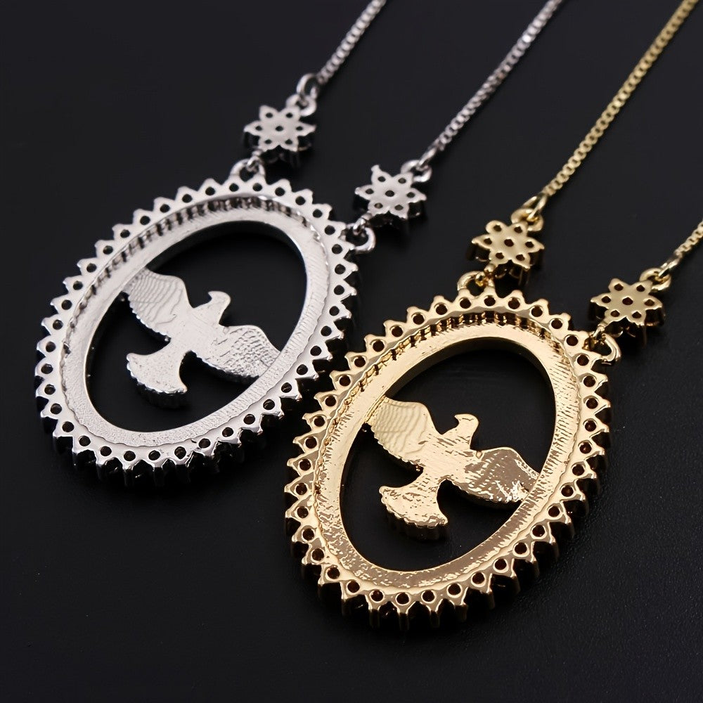 18k Classy Zircon Peace Dove Necklace