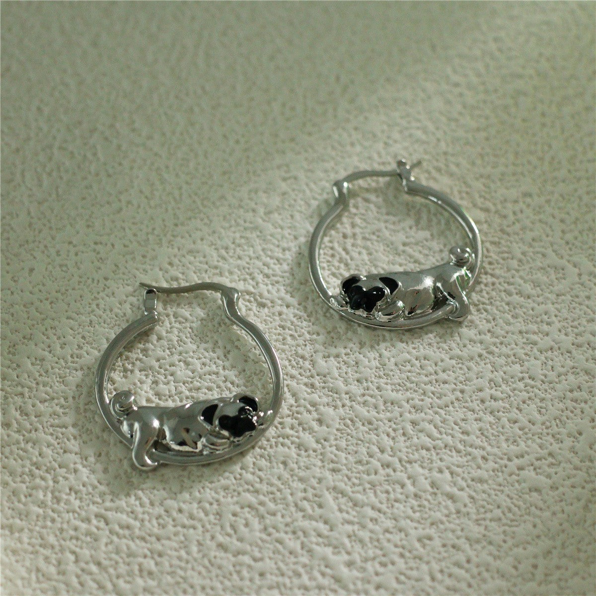 Cute Pug Hoop Earrings