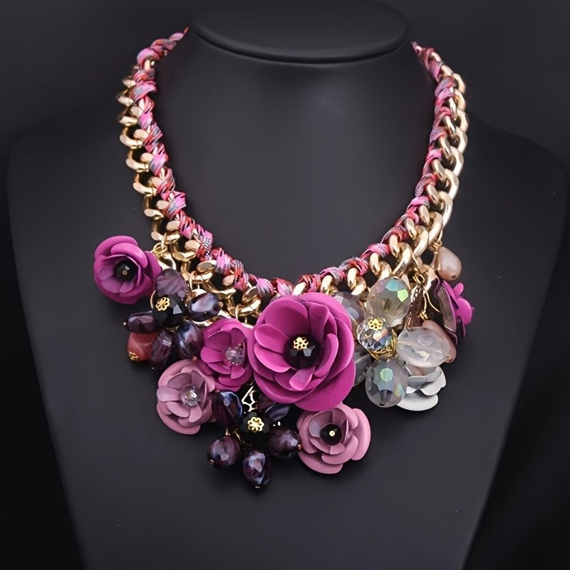 Boho Floral Statement Necklace