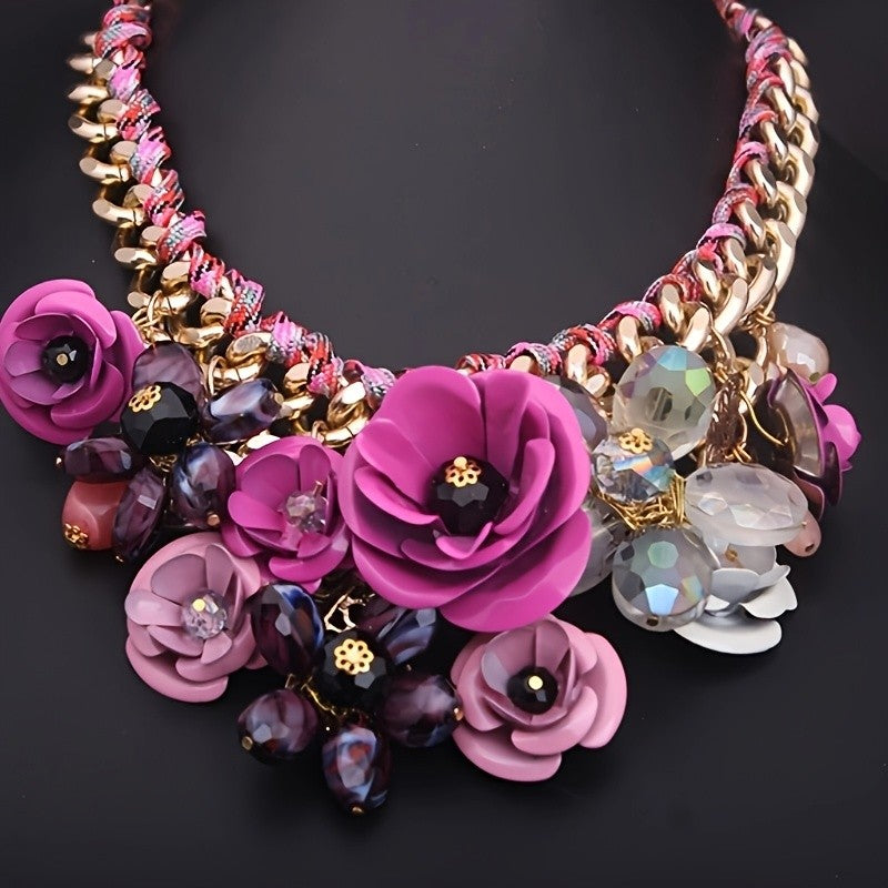 Boho Floral Statement Necklace