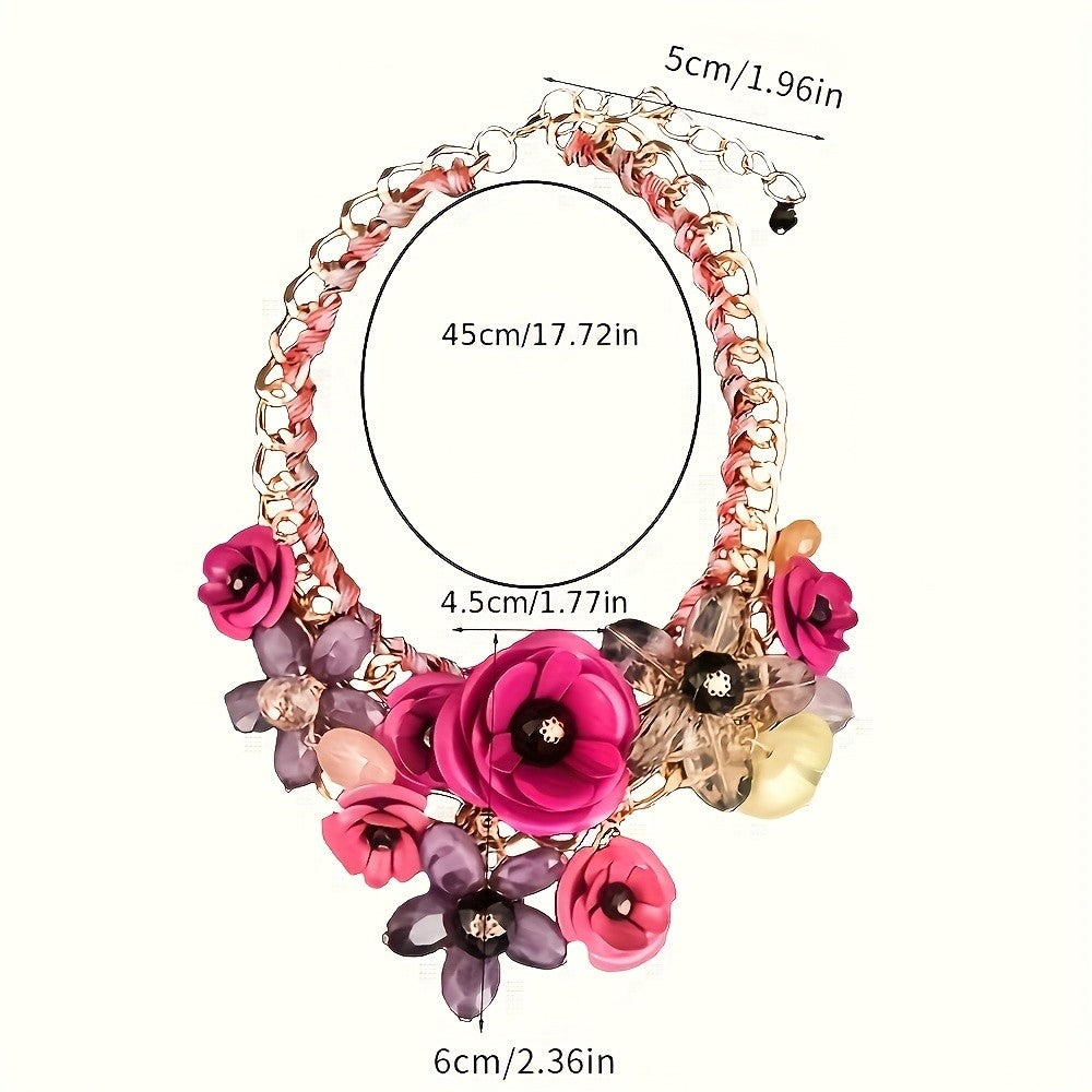 Boho Floral Statement Necklace