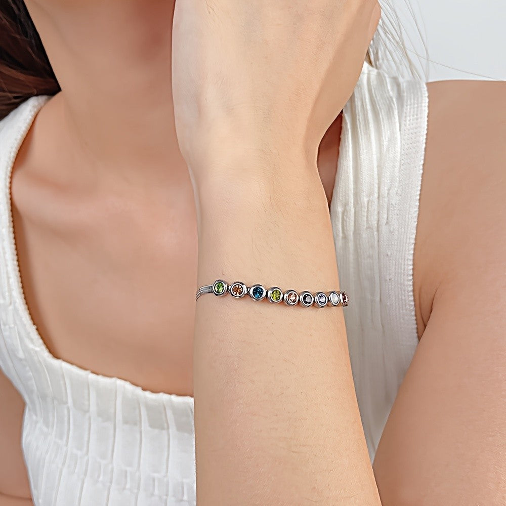 18k Classy Multi-Color CZ Bracelet