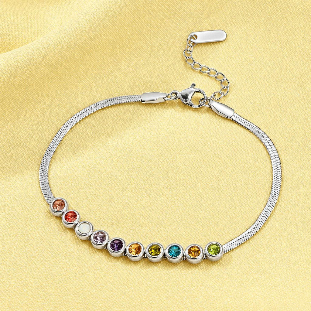 18k Classy Multi-Color CZ Bracelet