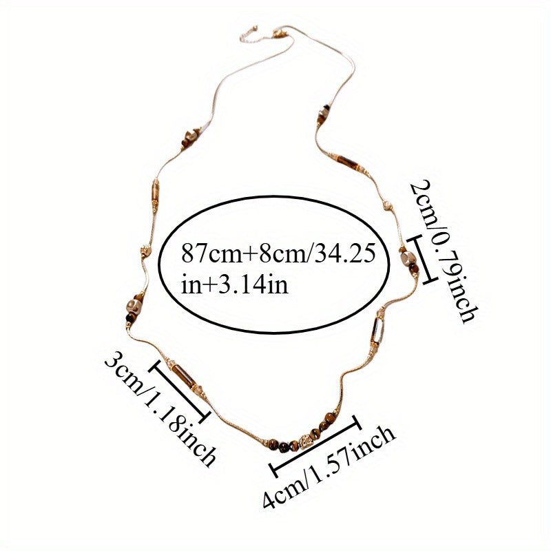 Elegant Vintage Glass Bead Layered Necklace