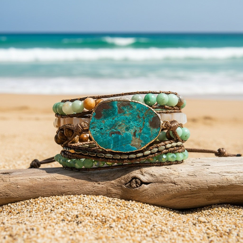 Boho Natural Stone Wrap Bracelet