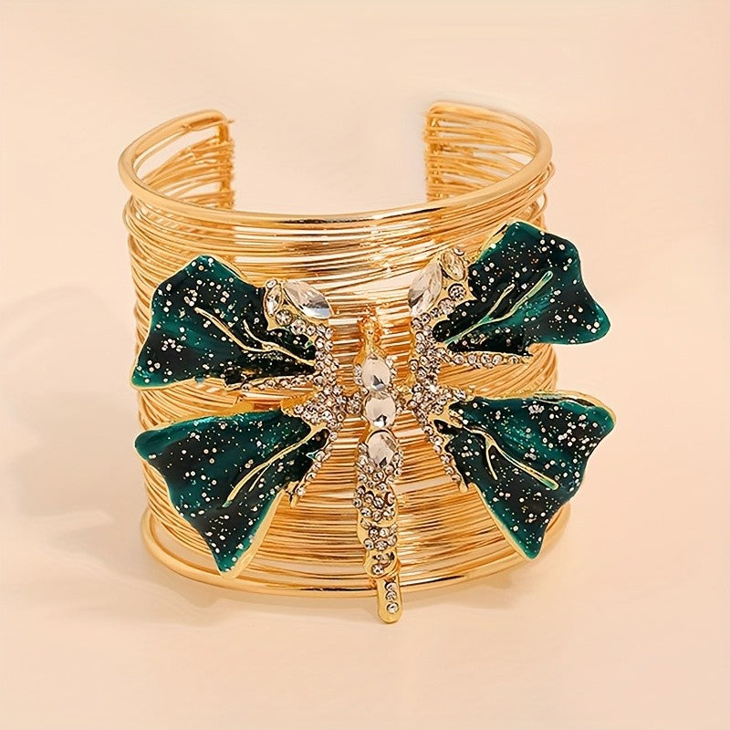 Vintage Textured Heart Multi-Layer Cuff Bracelet
