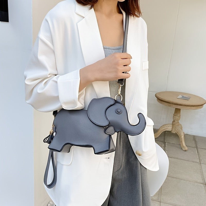 Whimsical Elephant Shape Crossbody Bag