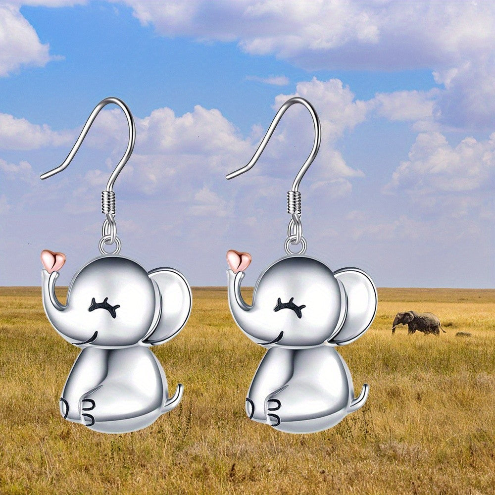 Dainty Cartoon Elephant Earrings