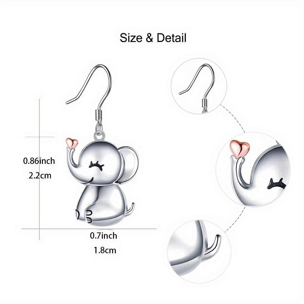 Dainty Cartoon Elephant Earrings