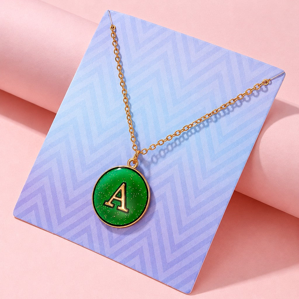 Dainty Color Changing Initial Necklace