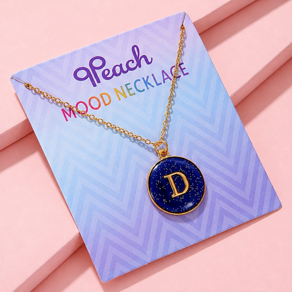 Dainty Color Changing Initial Necklace